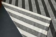 Black/White striped single duvet