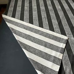 Black/White striped single duvet