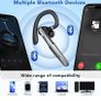 Bluetooth Headset V5.3, 100H Talk Handsfree Earpiece Wireless Headset with ENC Noise Canceling Microphone, LED Display, IP7 waterproof, in-Ear headphone for Business/Office/Driving Image 7