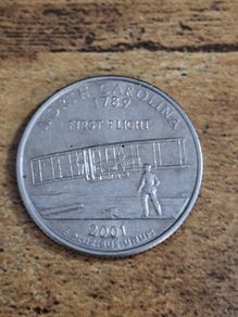 USA, State Quarter Dollar 2001 D North Carolina - free standard postage