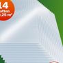 14 x Polycarbonate UV-Resistant, Transparent, Double Wall Sheets, Greenhouse Sheets Hollow Chamber Sheets - 4 mm Thick Image 3
