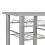 3 Piece Bar Set with Shelves Wood and Steel Grey Image 5