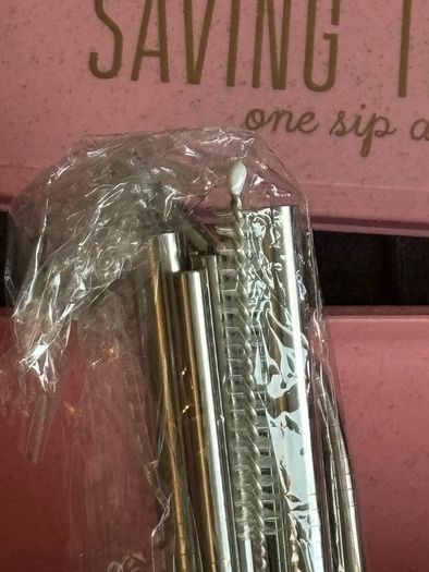 Brand New Unopened Designworks Ink Stainless Steel Straw Set