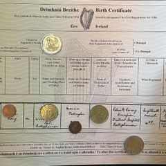 Rory Gallagher - Birth Certificate - Legendary Rock Guitarist - Free Postage