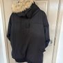 Zara down parka with removable fur hood trim Image 8