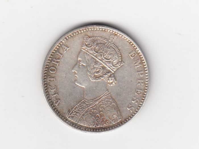 India, one rupee 1890, 91.7% Silver, (no 428)