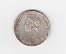 India, one rupee 1890, 91.7% Silver, (no 428)