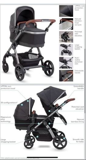 Silver cross Wave double/single travel system