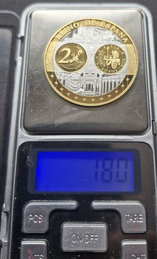 Spain, 2005 Reino De Espana .999 Silver Europa Gold Gilded Coin