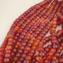 Vintage African Style Orange Red Glass Beads Strands 24 inches Image 9