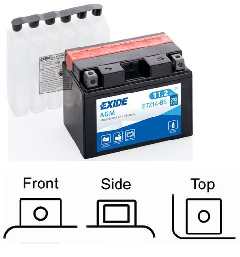Motorcycle Battery  ETZ14-BS / YTZ14S