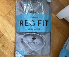 Grey m&s school shirt age 11-12