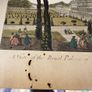 This print is an 18th-century hand-coloured copperplate engraving depicting "A View of the Royal Palace of Hampton Court / Vue du Palais Royal de Hampton Court" Image 3