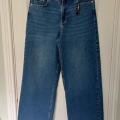 New Ladies High Rise Wide Leg Jeans Size 12 RRP 25