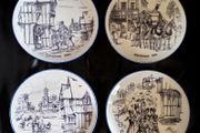 Four Vintage Coalport Wallace Arnold Christmas Plates