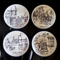 Four Vintage Coalport Wallace Arnold Christmas Plates