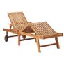Sun Loungers 2 pcs Solid Teak Wood Image 5