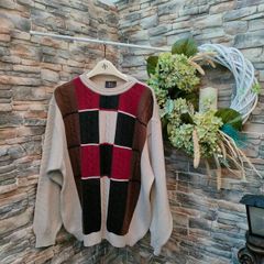 Vintage 90s Baffo Italian Sweater 90s batwing sleeves  Amazing quality  Size large but would fit as oversized medium