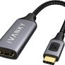 iVanky Premium 4K@60Hz USB-C (Male) to HDMI (Female) (Gold Plated/Nylon Braided/Aluminum Alloy) Adapter Cable (Brand New/Warranty) Image 2