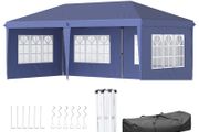 3 x 6m Pop Up Gazebo with Sidewalls and Storage Bag