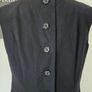 Hobbs 1960s style black shift dress cream scalloped collar silk cotton 14 L Image 5