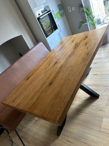 Oak rectangular dining table