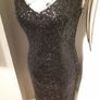 Black Sequince Dress "As New" Size 10-12 Image 2