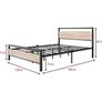 4ft6 Double Bed Frames with Wood Headboard Image 8