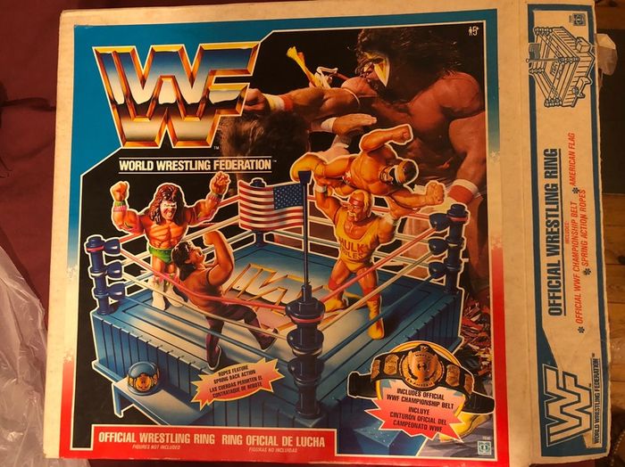 WWF Hasbro Wrestling Ring Boxed Used Great Condition