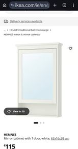Grey Hemnes Mirror Cabinet