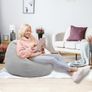 Bean Bag 85x110cm(No Filler),Corduroy Bean Bags Adult, Grey BeanBag Chair,Washable Lazy Sofa Soft Comfortable Indoor Outdoor for Garden Living Room Image 8