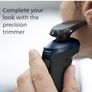 Philips Shaver Series 5000 - Wet & Dry Electric Men's Shaver in Metallic Blue with Precision Trimmer and Soft Pouch Travel Case Image 6