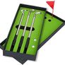 3PCS Piece Golf Pen Set, Golf Pen Gift Set, 3PCS Mini Golf Clubs Ball-point Golf Pen Set with Golf Balls Flag Stationery Decorations for Hobby Image 2