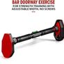 Heavy-Duty Adjustable Pull-Up Bar That Can Be Installed Without Drilling, Suitable for Door Frames with a Width of 65-100 Cm, Perfect for Home Gyms And Doorway Workouts. The Main Body Is Made of Black Carbon Steel And Features Resistance Training Image 6