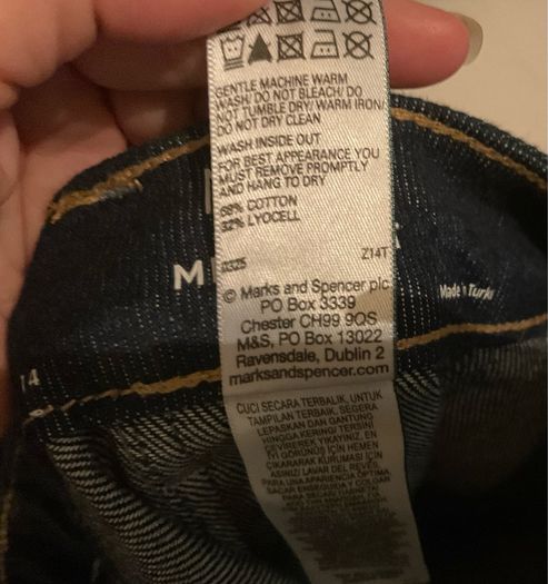 New denim pleated mini skirt MARKS AND SPENSERS