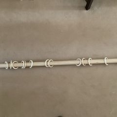 curtain pole and hooks