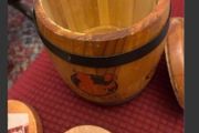 Vintage Cruzcampo Timber Barrel &amp; Coasters Set