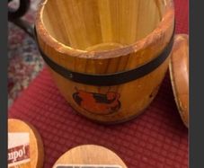 Vintage Cruzcampo Timber Barrel & Coasters Set