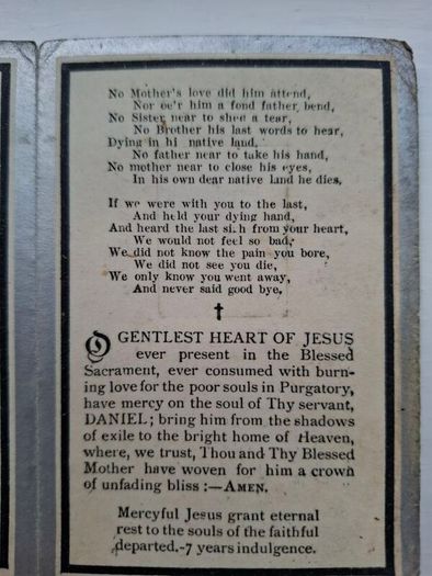 Cork IRA Memorial Cards (2)
