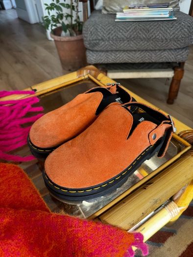 Dr Martens boots-  zebzag mules in orange