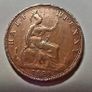 3 English Coin Lot.  Farthing;  Half Penny; Penny. Image 4
