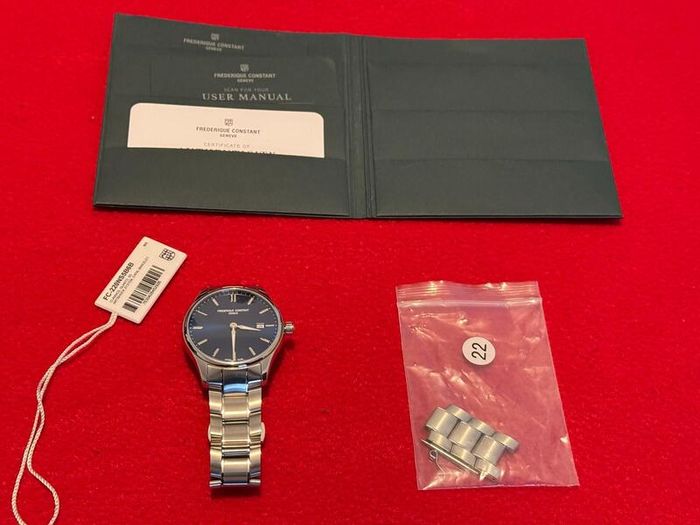 Frederique Constant Classics Swiss Made Watch, Blue Dial, Full Set