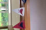 Metal bird bunting