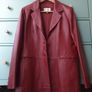 Burgundy Red Leather Jacket Size Uk 16 Image 8