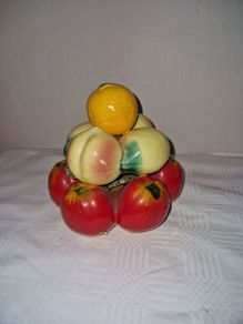 Vintage ceramic fruit centerpiece