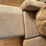 DFS 3-Seater Beige Jumbo Cord Sofa & Footstool Image 4