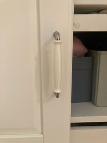 Beautiful white IKEA door handles