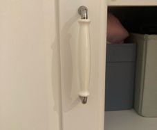 Beautiful white IKEA door handles
