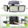 Solar Lights Outdoor, Upgraded 286 LED Motion Sensor Security Light with 360 Wide Lighting Angle, Easy to Install, IP65 Waterproof Durable Solar Powered Flood Lights for Outside Image 6