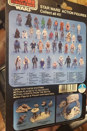 Star Wars Vintage ESB Rebel Commander 41b Cardback